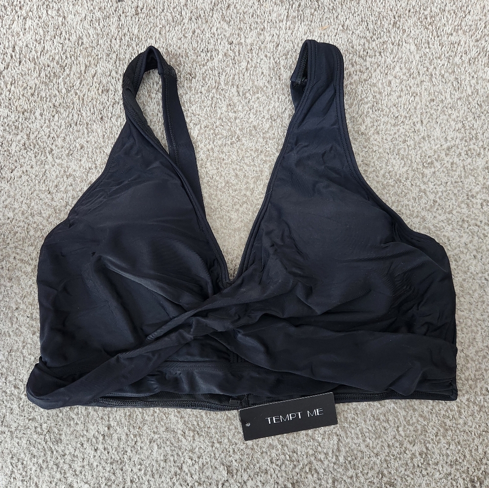 Tempt Me Black Bikini Top